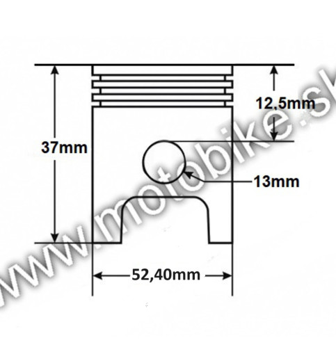 Hlava + Valec komplet ATV 52,4mm Hlava + Valec komplet ATV 52,4mm