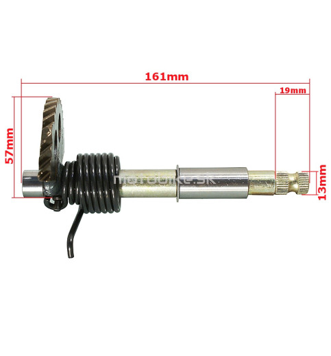 Štartovacia hriadeľ na skuter ATV GY6 125 / 150cc 161mm