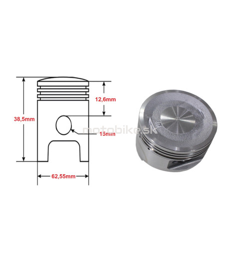 Valec ATV 200 ST-9 4T SHINERAY 62,4mm + piest, tesnenie