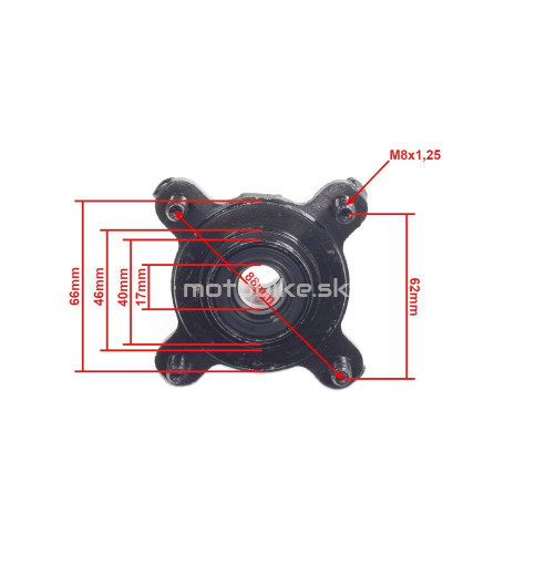 Náboj kolesa ATV 125 150 200 predný