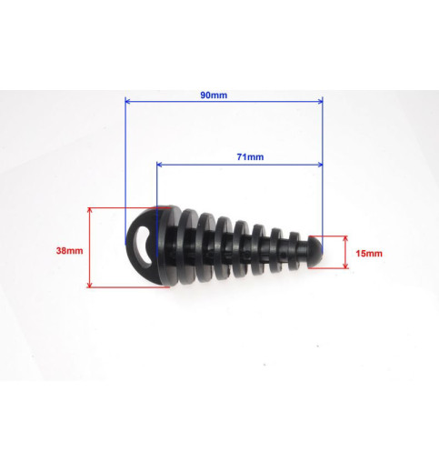 Zátka výfuku 4t 2t 38 mm malá