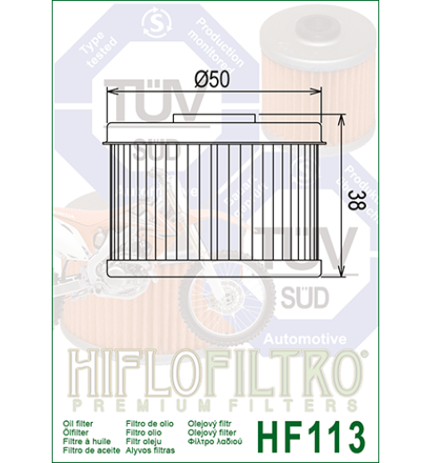 Olejový filter HF113 HIFLOFILTRO Olejový filter HF113 HIFLOFILTRO