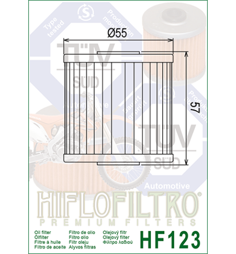 Olejový filter HF123 HIFLOFILTRO Olejový filter HF123 HIFLOFILTRO