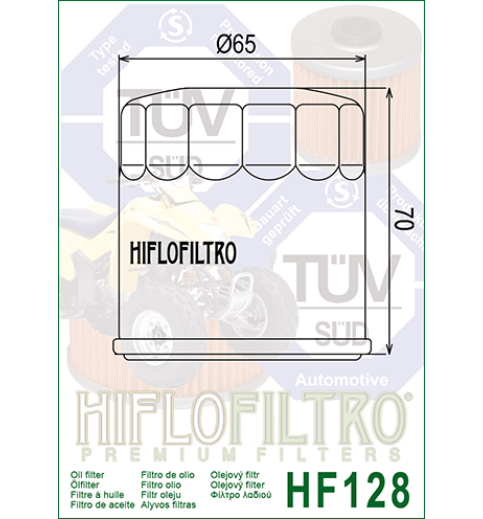 Olejový filter HF128 HIFLOFILTRO Olejový filter HF128 HIFLOFILTRO