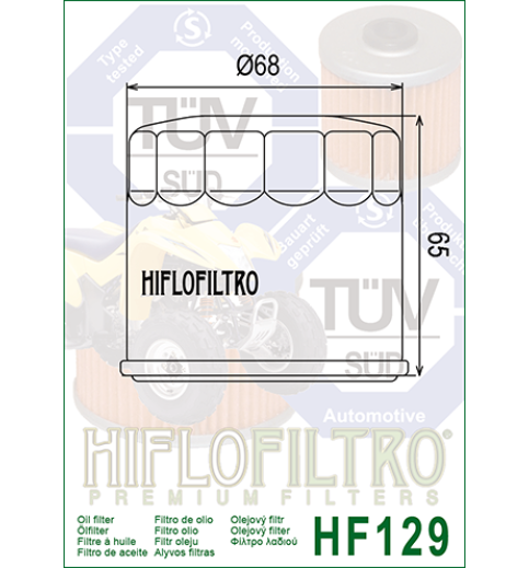 Olejový filter HF129 HIFLOFILTRO Olejový filter HF129 HIFLOFILTRO