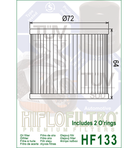 Olejový filter HF133 HIFLOFILTRO Olejový filter HF133 HIFLOFILTRO