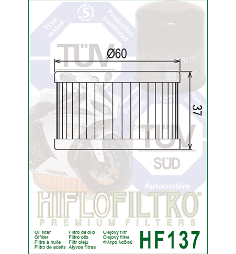 Olejový filter HF137 HIFLOFILTRO 