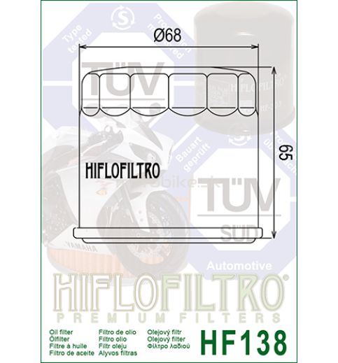 Olejový filter HF138 HIFLOFILTRO 