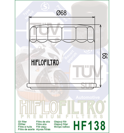 Olejový filter HF138 HIFLOFILTRO 