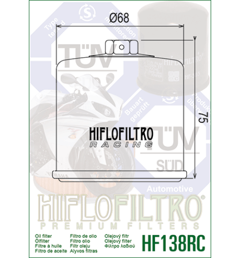 Olejový filter HF138RC HIFLOFILTRO Olejový filter HF138RC HIFLOFILTRO