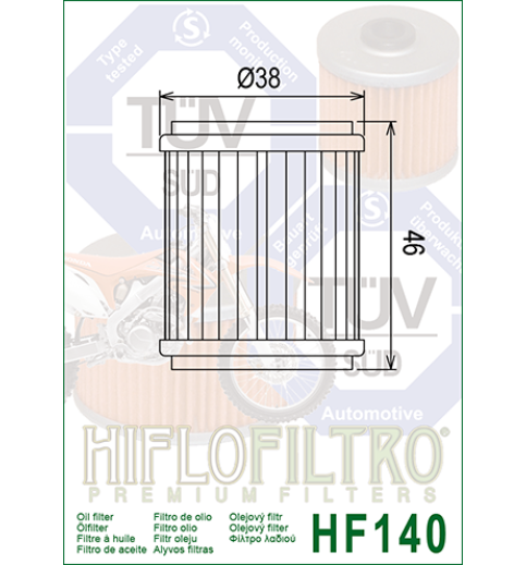 Olejový filter HF140 HIFLOFILTRO Olejový filter HF140 HIFLOFILTRO