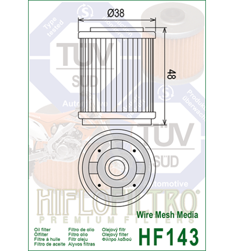 Olejový filter HF143 HIFLOFILTRO Olejový filter HF143 HIFLOFILTRO