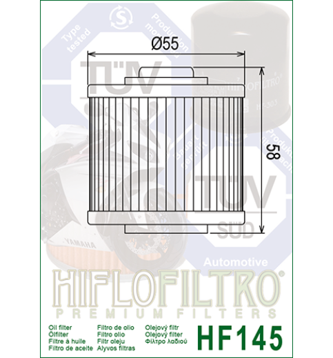 Olejový filter HF145 HIFLOFILTRO Olejový filter HF145 HIFLOFILTRO