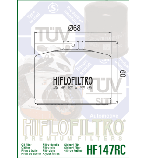 Olejový filter HF147RC HIFLOFILTRO Olejový filter HF147RC HIFLOFILTRO