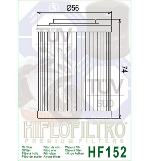 Olejový filter HF152 HIFLOFILTRO Olejový filter HF152 HIFLOFILTRO