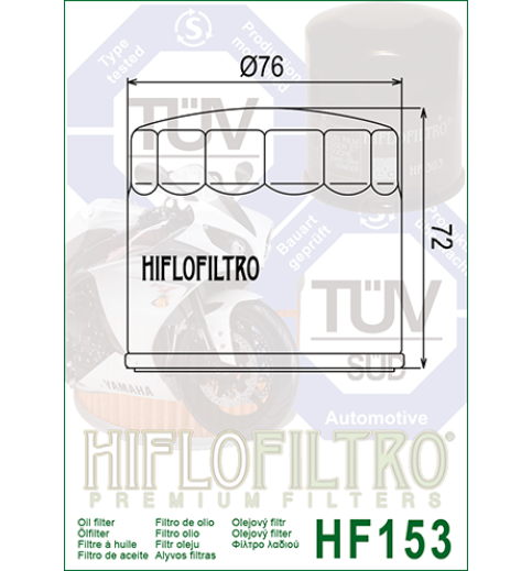 Olejový filter HF153 HIFLOFILTRO Olejový filter HF153 HIFLOFILTRO