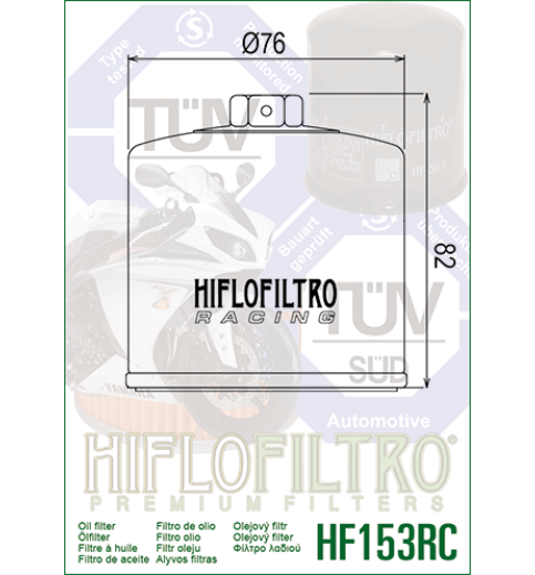 Olejový filter HF153RC HIFLOFILTRO Olejový filter HF153RC HIFLOFILTRO