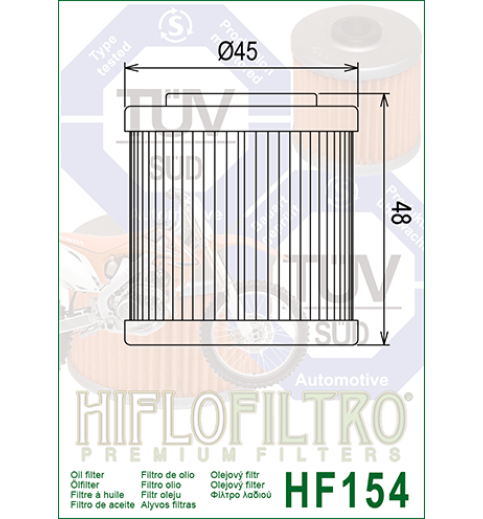 Olejový filter HF154 HIFLOFILTRO Olejový filter HF154 HIFLOFILTRO