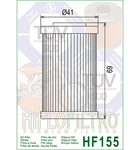 Olejový filter HF155 HIFLOFILTRO Olejový filter HF155 HIFLOFILTRO