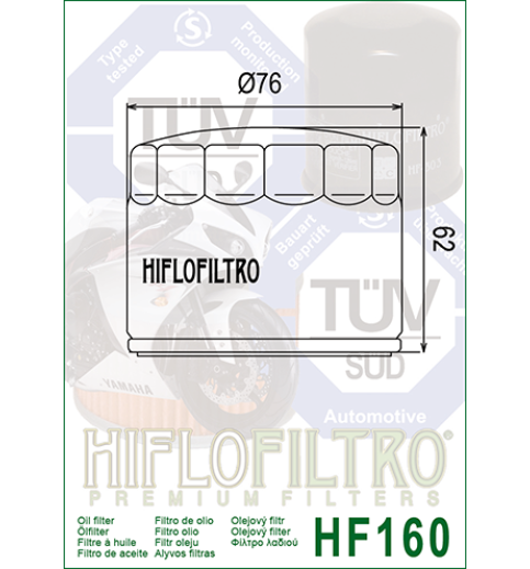 Olejový filter HF160 HIFLOFILTRO Olejový filter HF160 HIFLOFILTRO