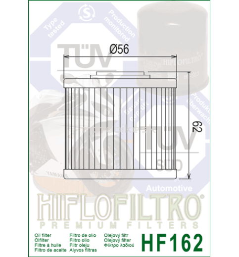 Olejový filter HF162 HIFLOFILTRO 