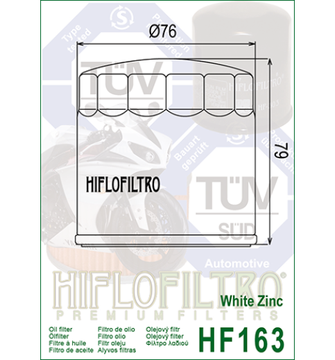 Olejový filter HF163 HIFLOFILTRO Olejový filter HF163 HIFLOFILTRO