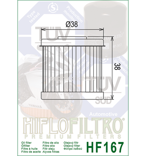 Olejový filter HF167 HIFLOFILTRO 
