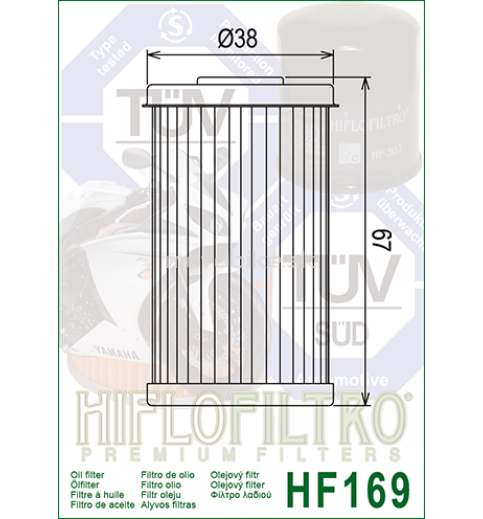Olejový filter HF169 HIFLOFILTRO