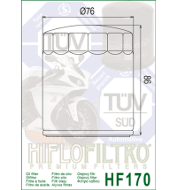Olejový filter HF170B HIFLOFILTRO 
