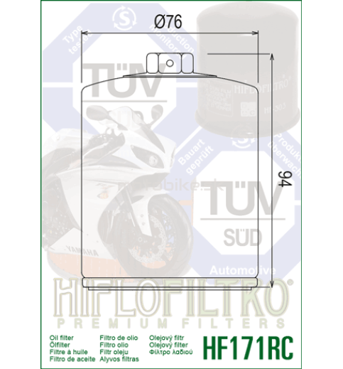 Olejový filter HF171BRC HIFLOFILTRO 