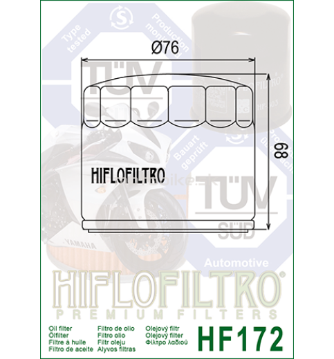 Olejový filter HF172C HIFLOFILTRO 