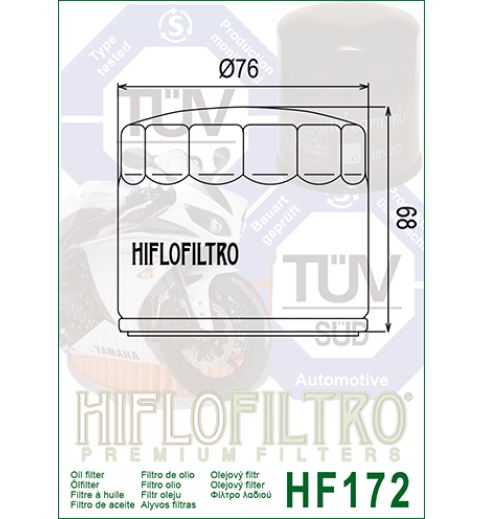 Olejový filter HF172C HIFLOFILTRO Olejový filter HF172C HIFLOFILTRO