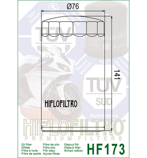 Olejový filter HF173C HIFLOFILTRO Olejový filter HF173C HIFLOFILTRO