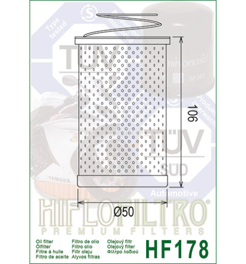 Olejový filter HF178 HIFLOFILTRO