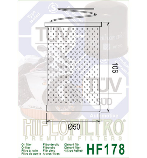 Olejový filter HF178 HIFLOFILTRO Olejový filter HF178 HIFLOFILTRO