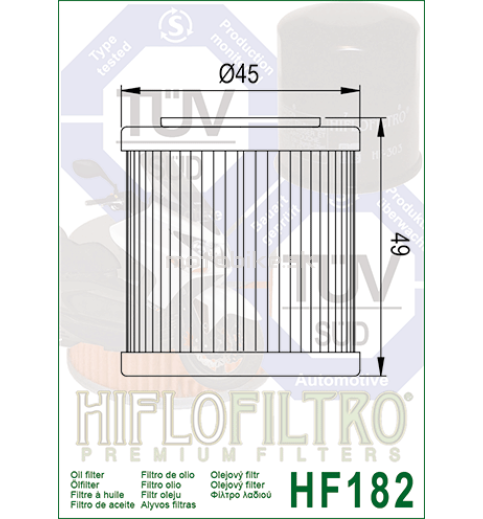 Olejový filter HF182 HIFLOFILTRO 