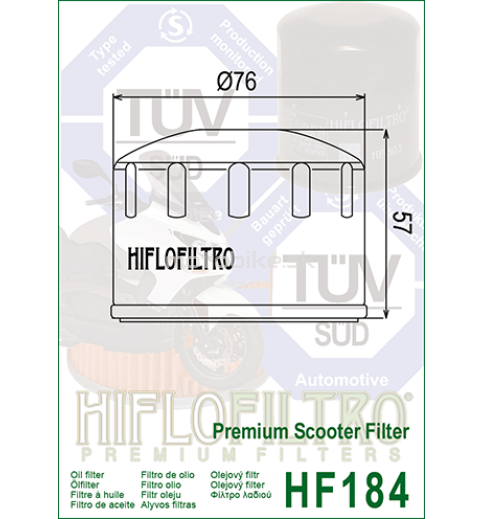 Olejový filter HF184 HIFLOFILTRO 