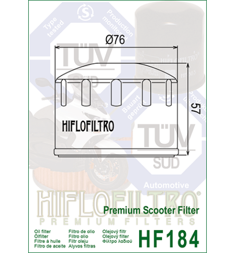 Olejový filter HF184 HIFLOFILTRO 