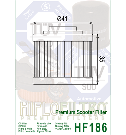 Olejový filter HF186 HIFLOFILTRO Olejový filter HF186 HIFLOFILTRO