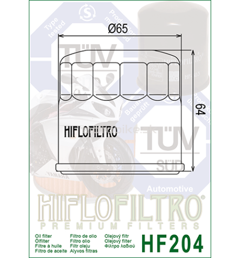 Olejový filter HF204 HIFLOFILTRO 