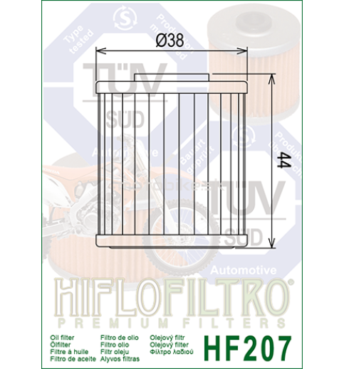 Olejový filter HF207 HIFLOFILTRO 