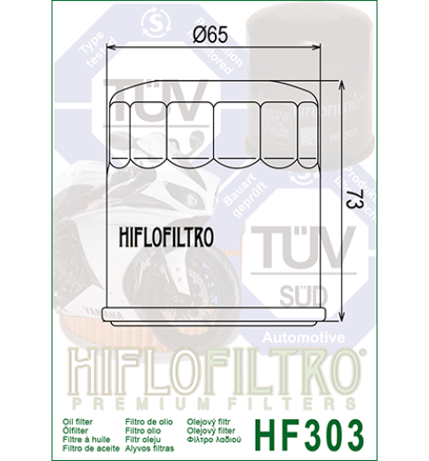 Olejový filter HF303 HIFLOFILTRO Olejový filter HF303 HIFLOFILTRO