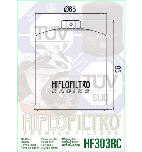 Olejový filter HF303RC HIFLOFILTRO 