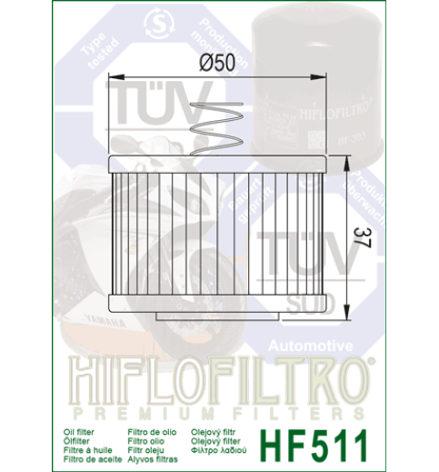 Olejový filter HF511 HIFLOFILTRO Olejový filter HF511 HIFLOFILTRO