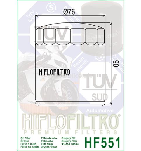 Olejový filter HF551 HIFLOFILTRO 