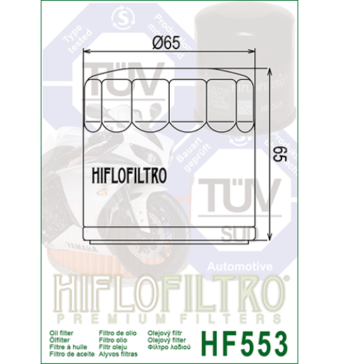 Olejový filter HF553 HIFLOFILTRO Olejový filter HF553 HIFLOFILTRO