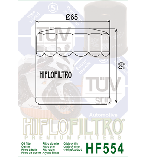 Olejový filter HF554 HIFLOFILTRO Olejový filter HF554 HIFLOFILTRO