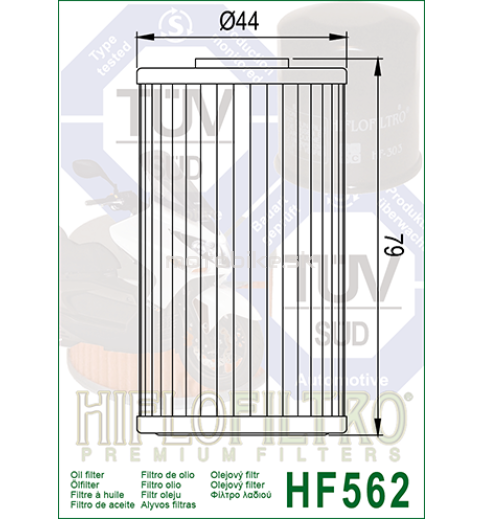 Olejový filter HF562 HIFLOFILTRO