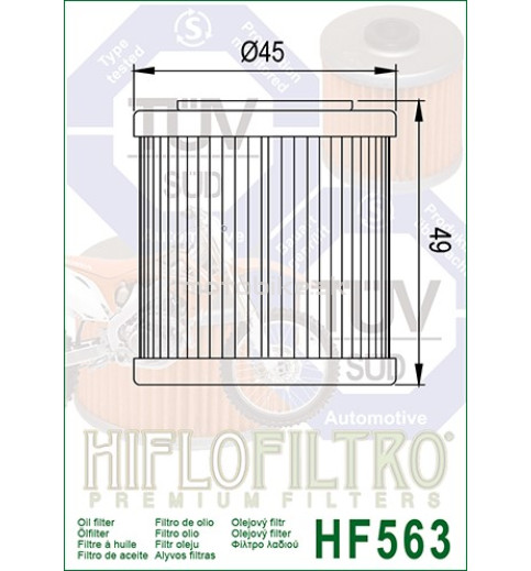Olejový filter HF563 HIFLOFILTRO 