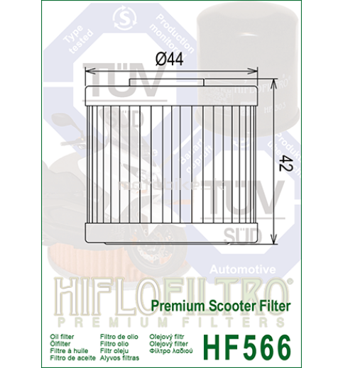 Olejový filter HF566 HIFLOFILTRO